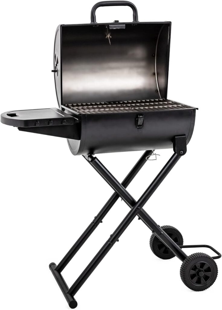 Char-Griller King-Griller E1816 King-Griller Gambler Portable Charcoal Grill, Black