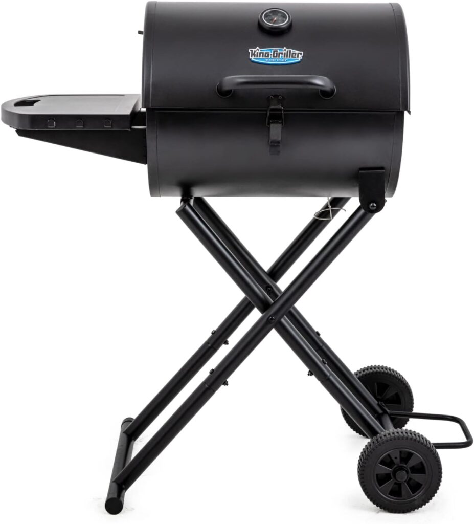 Char-Griller King-Griller E1816 King-Griller Gambler Portable Charcoal Grill, Black