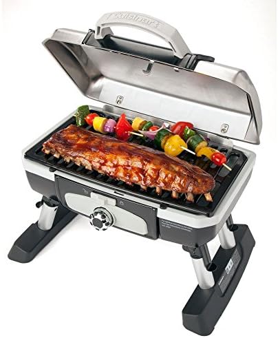 Cuisinart CGG-180TS Petit Gourmet Portable Tabletop Gas Grill, Stainless Steel