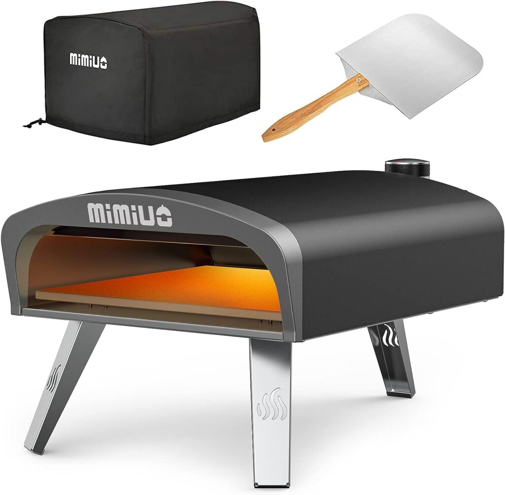 Mimiuo Outdoor Gas Pizza Oven - Portable Propane Pizza Ovens for Outside - Professional Pizza Stove with Oven Cover, Pizza Stone and Pizza Peel - (Classic G-Oven Series)