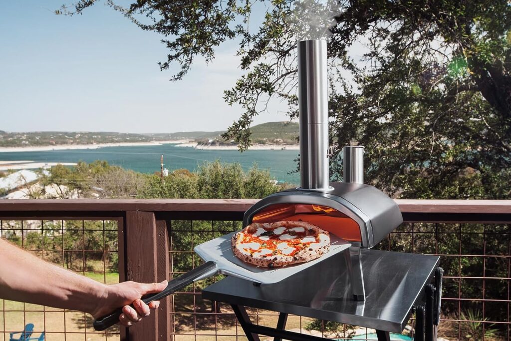 ooni Fyra 12 Wood Fired Outdoor Pizza Oven - Portable Hard Wood Pellet Pizza Oven - Ideal for Any Outdoor Kitchen - Outdoor Cooking Pizza Maker - Backyard Pizza Ovens - Pizza Oven Countertop