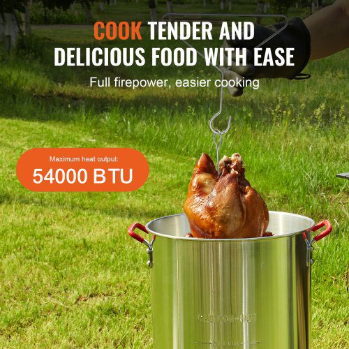 VEVOR 30 Qt Turkey Deep Fryer Propane Boiler Steamer Stock Pot Aluminum Outdoor  | VEVOR US