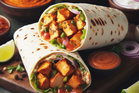 Chicken Tikka Crunch Wrap Recipe