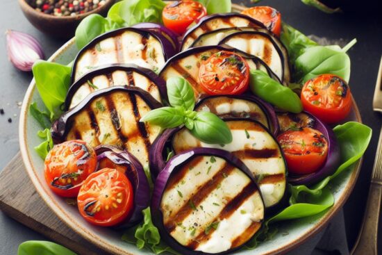 Give Your Caprese Salad a Boost with Grilled Eggplant