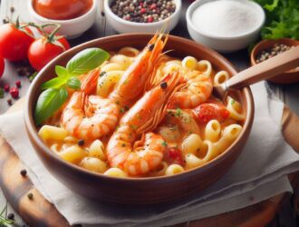 Prawns in a Bisque Sauce with Pasta Recipes