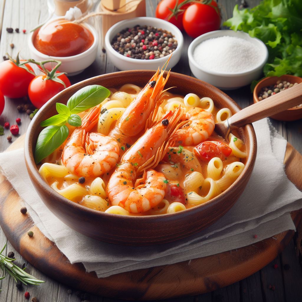 Prawns in a Bisque Sauce with Pasta Recipes