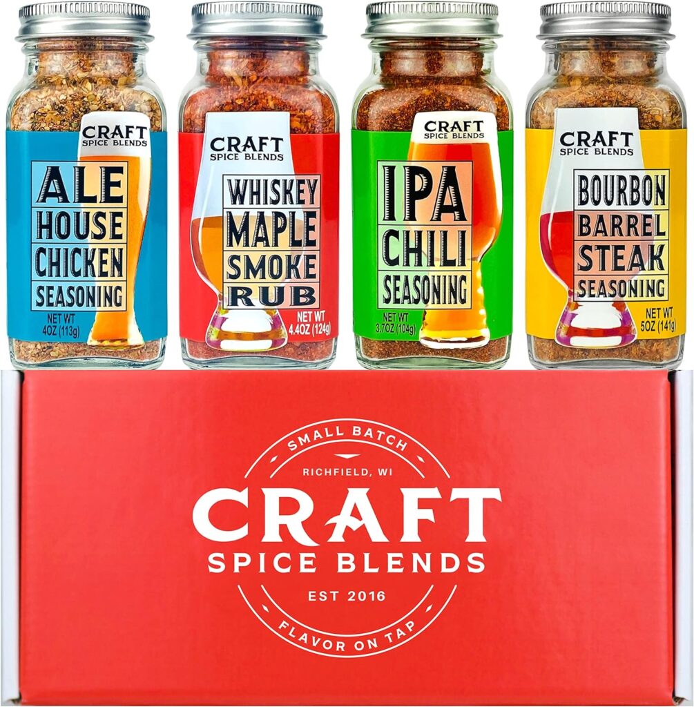 Craft Spice Blends Grilling Seasoning  Rub 4-Pack Gift Set | All Natural | USA Small Business | Grill Gift for Men or Women