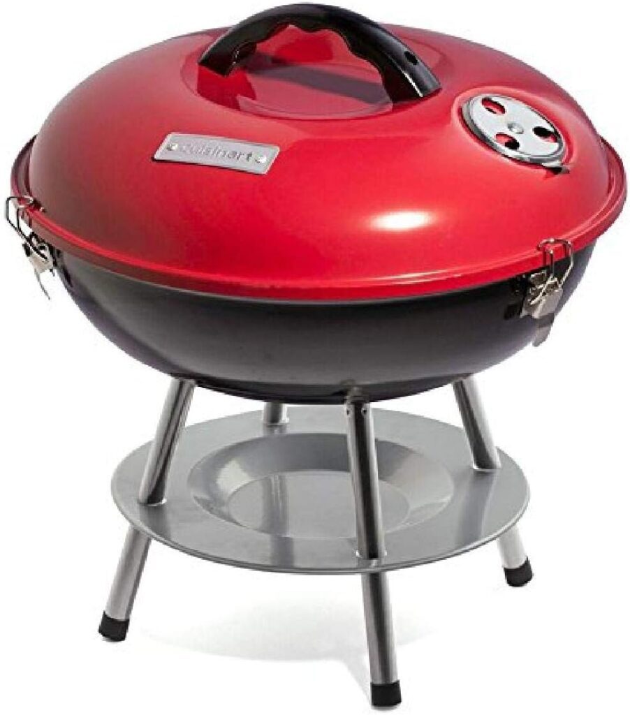 Cuisinart CCG190RB Inch BBQ, 14 x 14 x 15, Portable Charcoal Grill, 14 (Red)