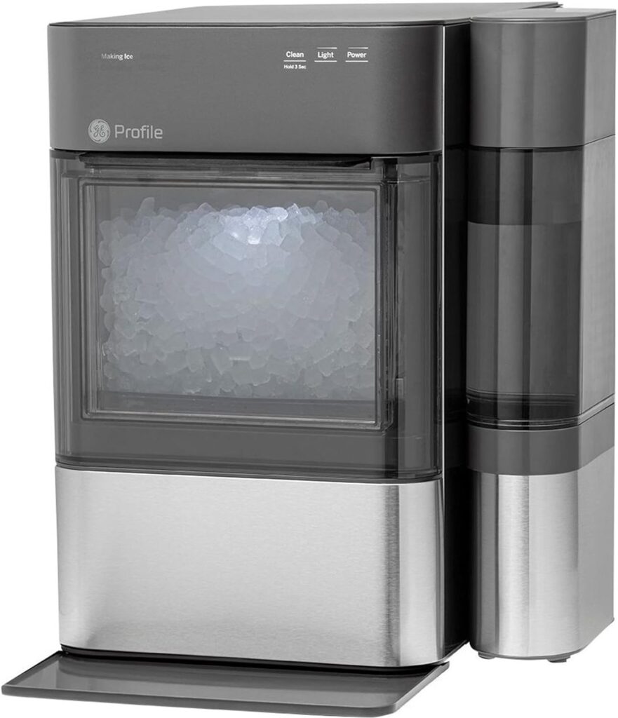 GE Profile Opal 2.0 | Countertop Nugget Ice Maker with Side Tank | Ice Machine with WiFi Connectivity | Smart Home Kitchen Essentials | Stainless Steel