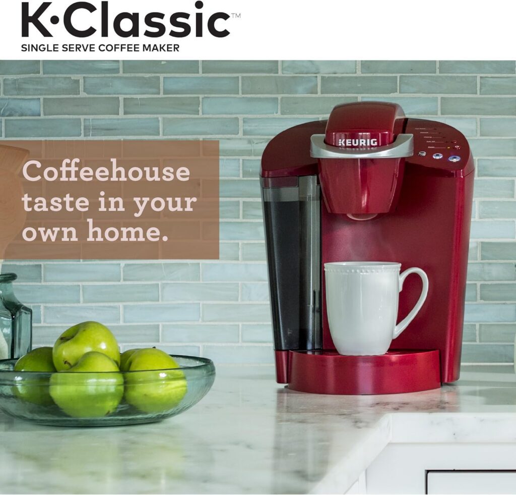 Keurig K-Classic Single Serve K-Cup Pod Coffee Maker, Rhubarb