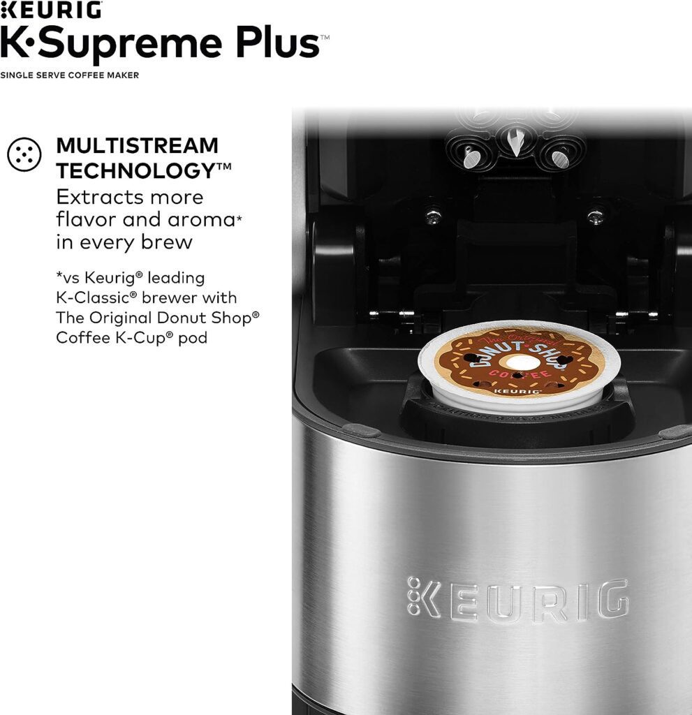 Keurig K-Supreme Plus Coffee Maker, 78 Oz Removable Reservoir, and Programmable Settings, Stainless Steel  3-Month Brewer Maintenance Kit, Compatible Classic/1.0  2.0 K-Cup Coffee Makers, 7 Count