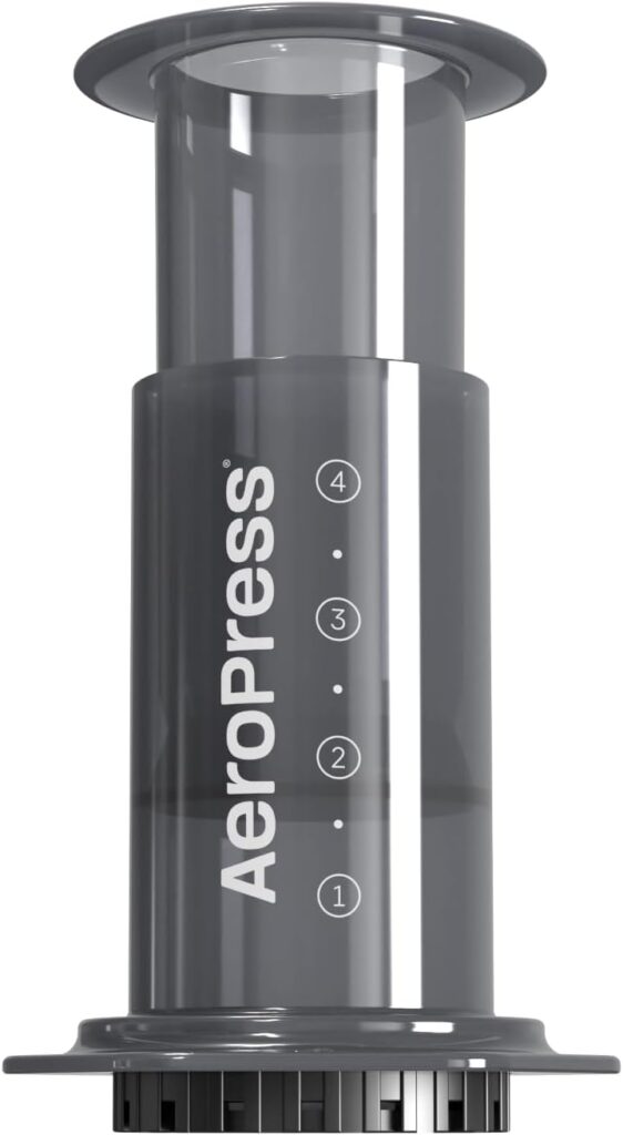 Aeropress Original Coffee Press – 3 in 1 brew method combines French Press, Pourover, Espresso - Full bodied, smooth coffee without grit, bitterness - Small portable coffee maker for camping  travel