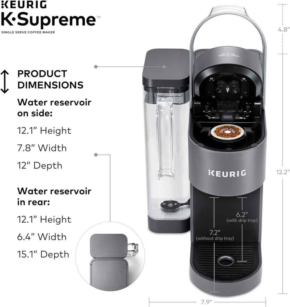 Keurig® K-Supreme Single Serve K-Cup Pod Coffee Maker, MultiStream Technology, Black