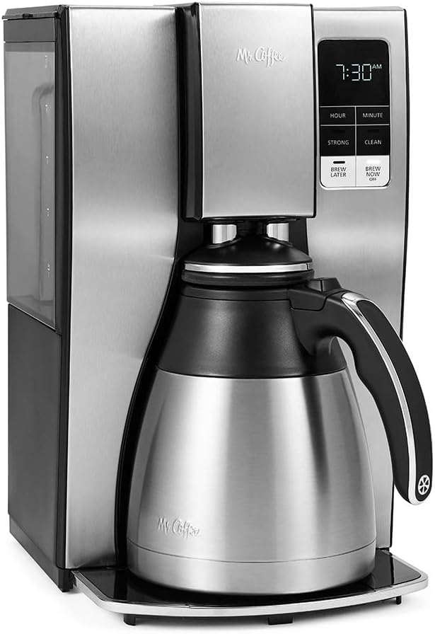 Mr. Coffee 10 Cup Thermal Programmable Coffeemaker, Stainless Steel