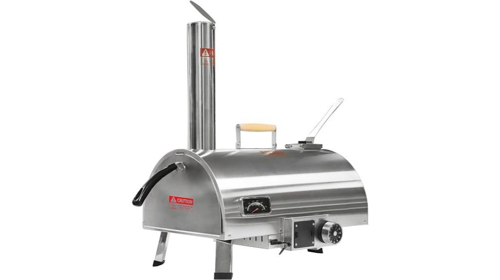 12 inch portable wood burning pizza oven