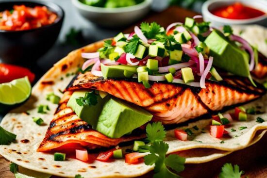 Grilled Salmon Tacos With Avocado Salsa Recipe